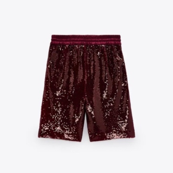 ZARA SEQUIN SHORTS, NWT - Picture 3 of 5